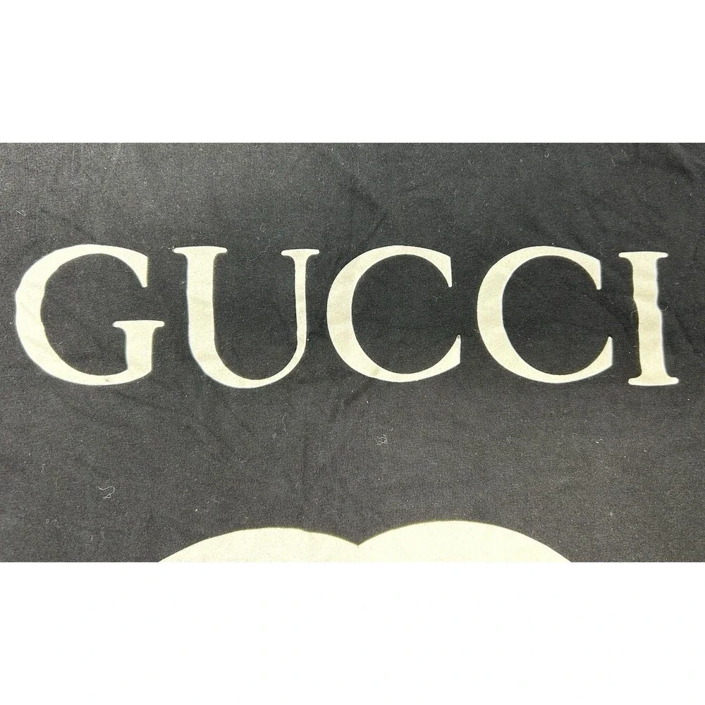 Gucci Black Interlocking G Logo Oversized T-Shirt - Size XXL (100% Authentic)